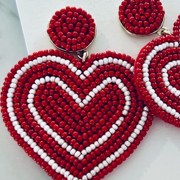 NWT J Crew Heart Earrings OS - Picture 2 of 7